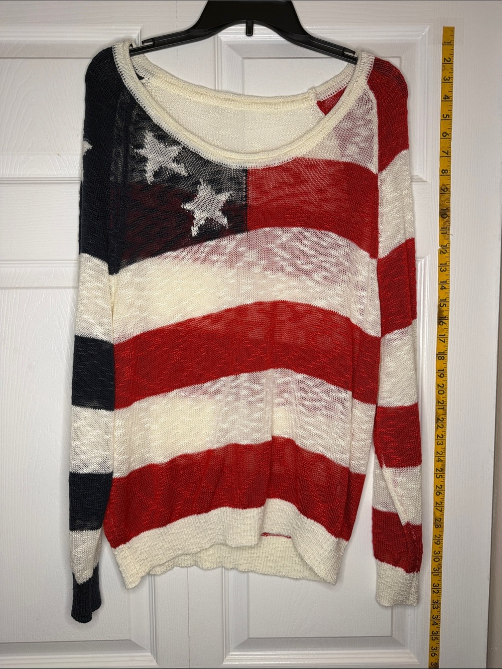 American Flag Knit Sweater - Red, White & Blue